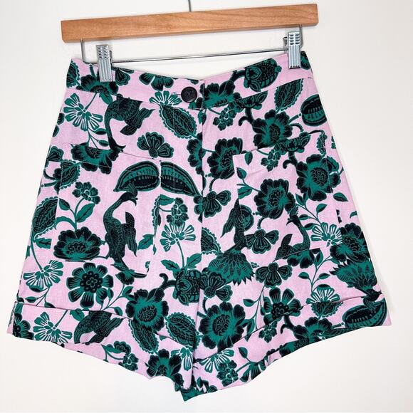 anthropologie corey lynn calter linen gardenia shorts